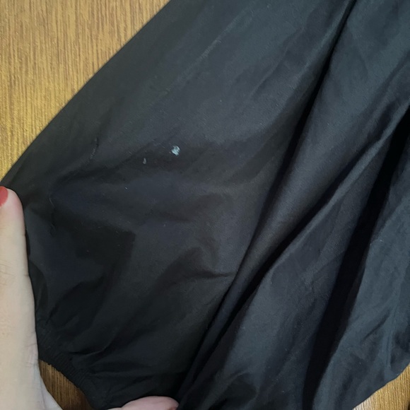 Ganni Black Puff Sleeve Blouse - Picture 7 of 8